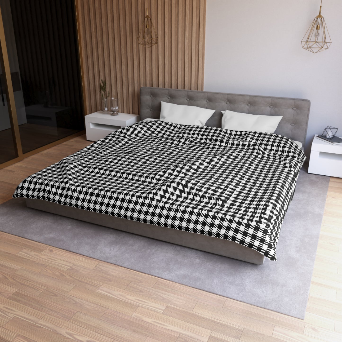 Black & White Balance Microfiber Duvet Cover