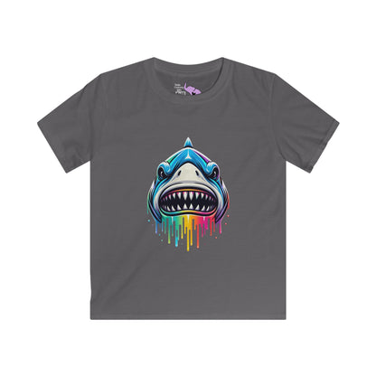 Colorful Shark Youth Softstyle Tee