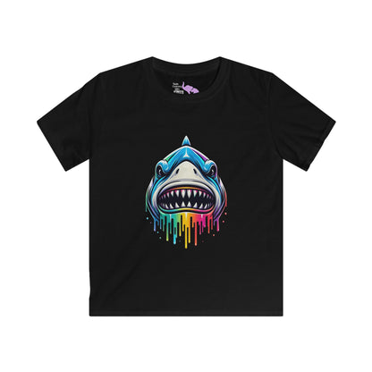 Colorful Shark Youth Softstyle Tee