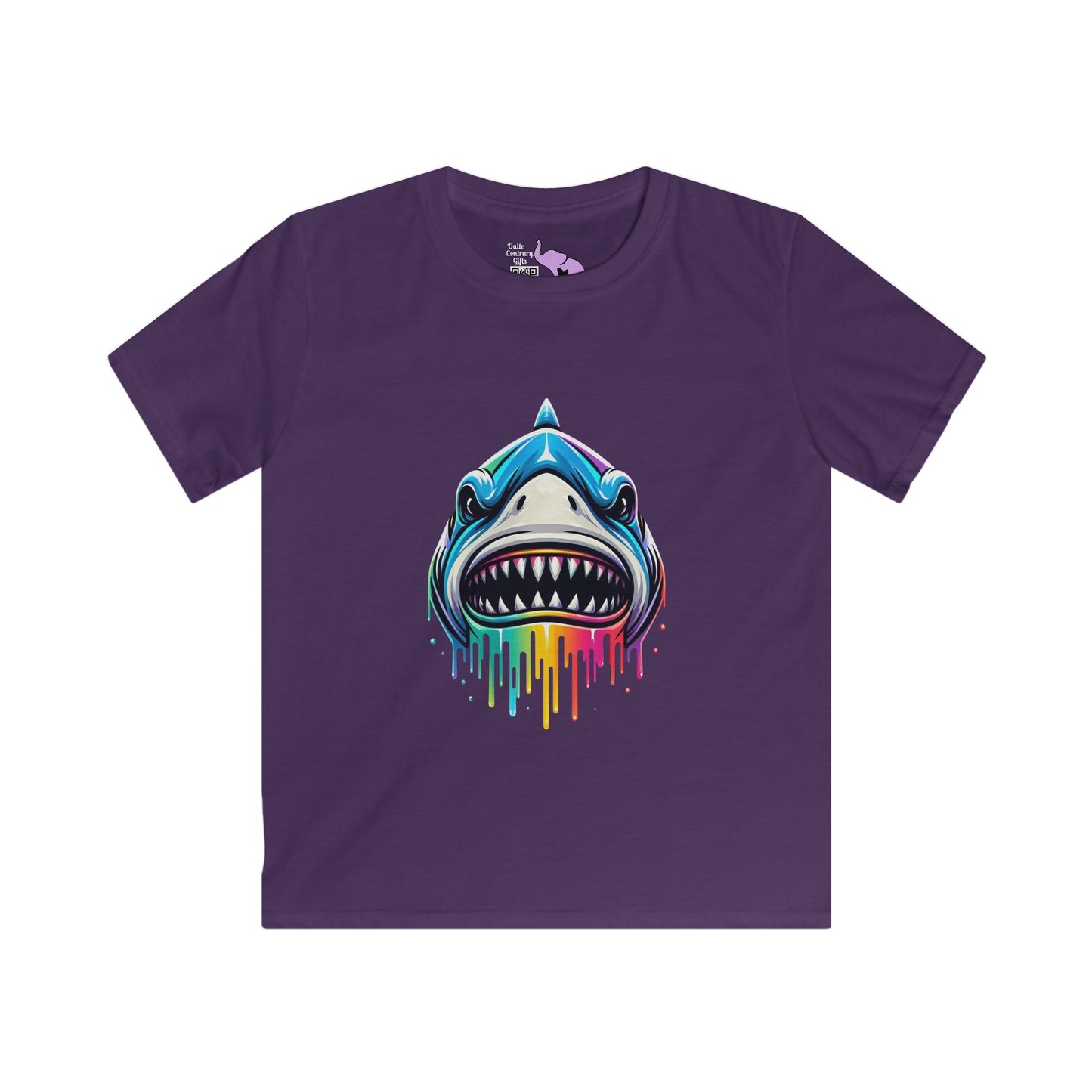 Colorful Shark Youth Softstyle Tee