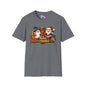Hallowthanksmas Shirt (Ghost/Turkey/Santa) Adult T-shirt