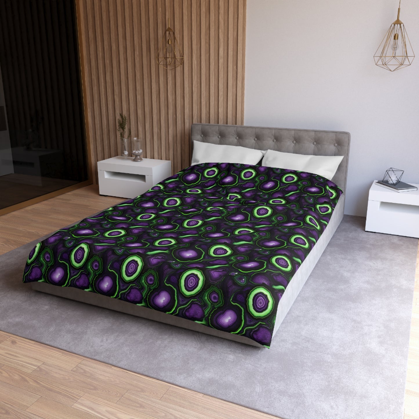 Amethyst & Lime Fracture Duvet Bedding Set