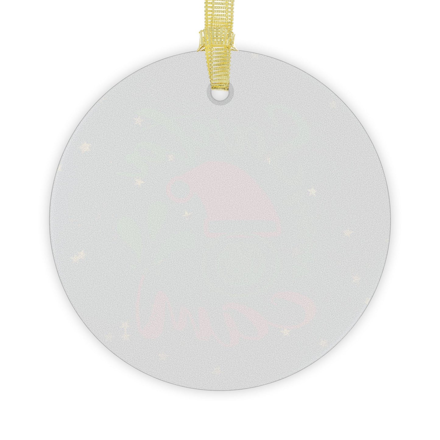 Santa Cam Glass Ornament