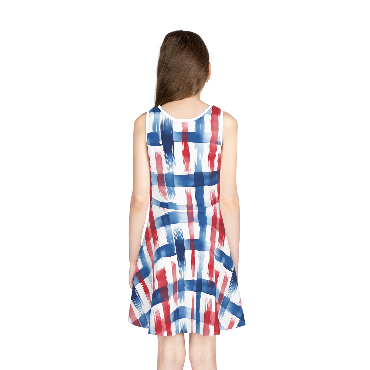 Liberty Strokes Girls' Sleeveless Sundress