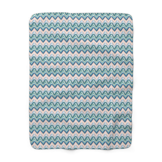 Serene Chevron Fleece Blanket
