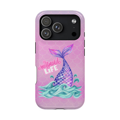 Pink Mermaid Life MagSafe® Compatible Tough Case for iPhone
