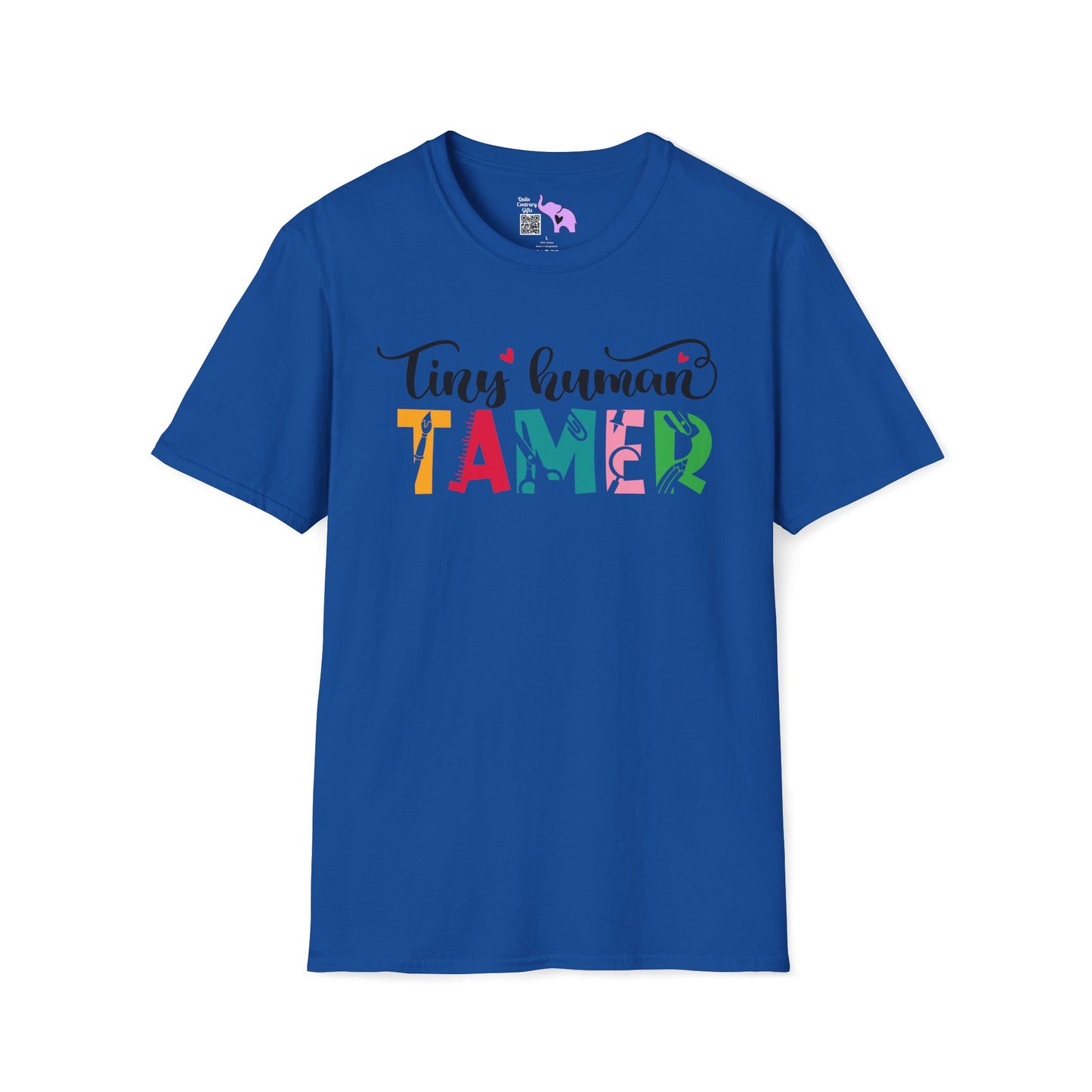 Tiny Human Tamer (Teacher) Adult T-shirt