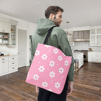 Pretty Petals & Dots Canvas Tote Bag
