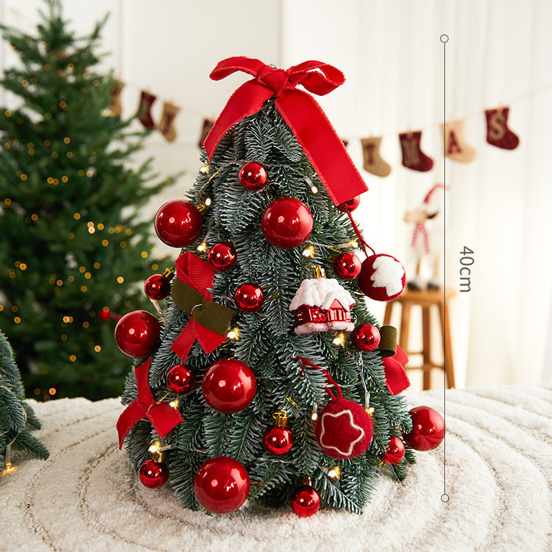 Miniature Artificial Decorated Christmas Tree With Lights