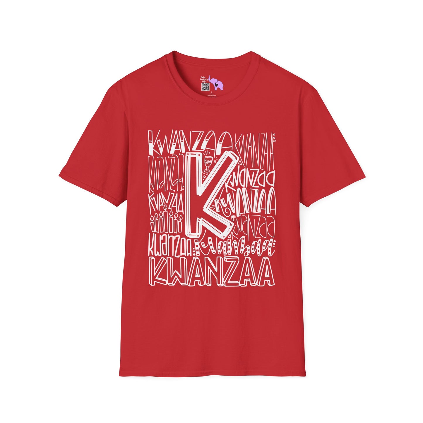 Kwanzaa Wordcloud Adult T-shirt