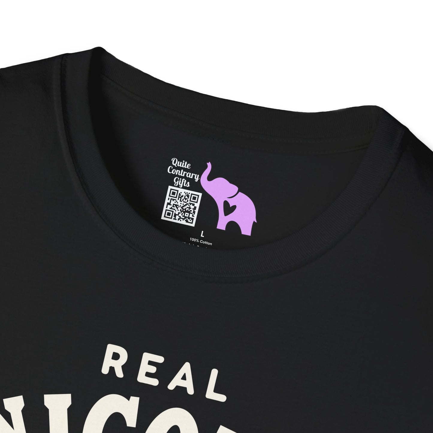 Real Unicorns Have Curves (Rhino) Adult T-shirt