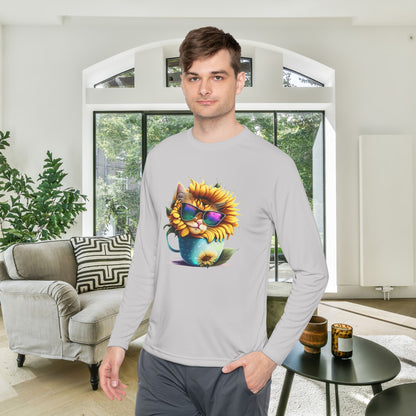Cool Sunflower Kitten 1 Adult Long Sleeve Tee