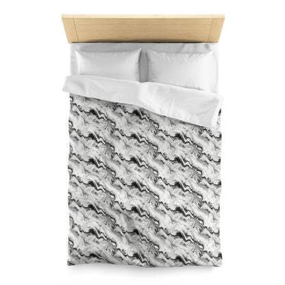Frost Veil Marble Microfiber Duvet Cover