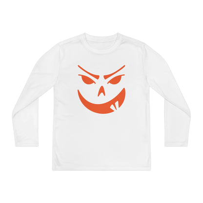 Goofy Grin Jack-O-Lantern Youth Long Sleeve Tee