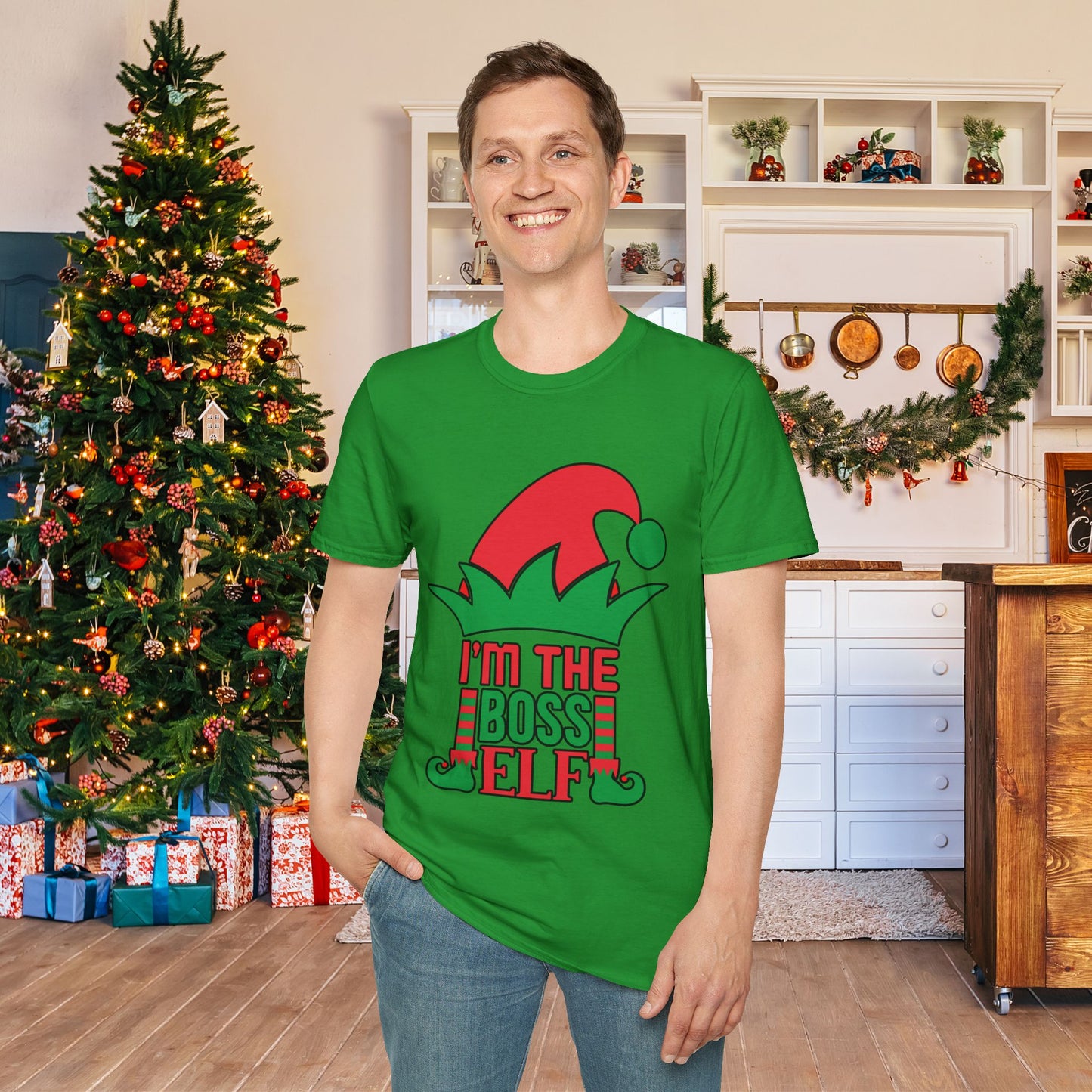 I'm The Boss Elf Adult T-shirt