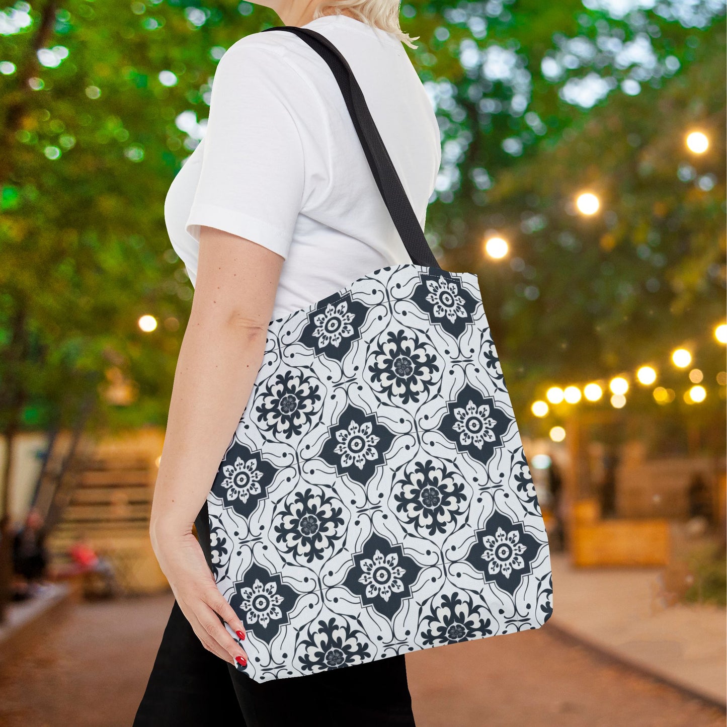 Lisbon Noir Canvas Tote Bag