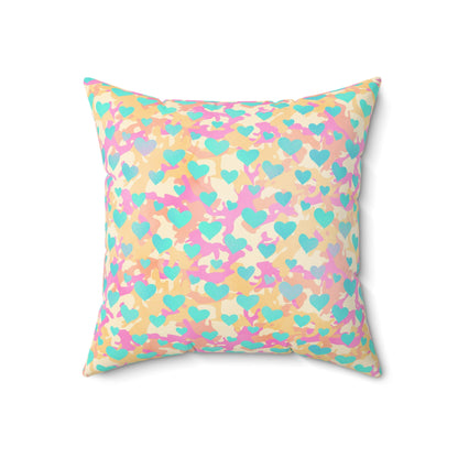 Sweetheart Camo Throw Pillow