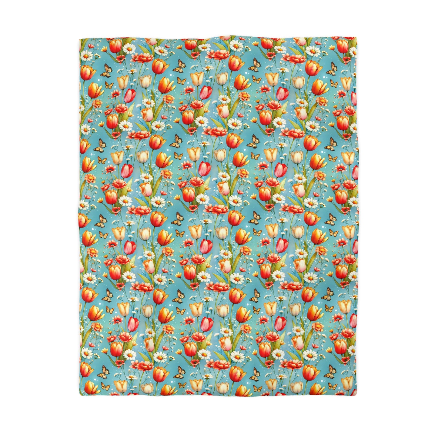 Butterfly Bloom Microfiber Duvet Cover