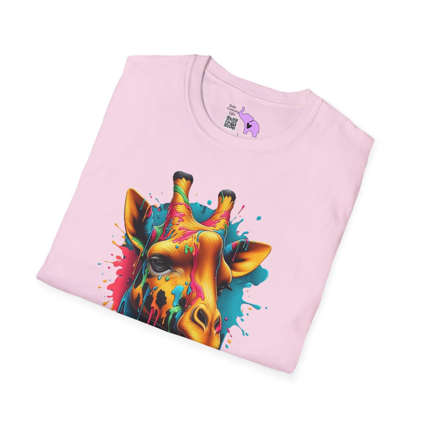 Colorful Giraffe Adult T-shirt
