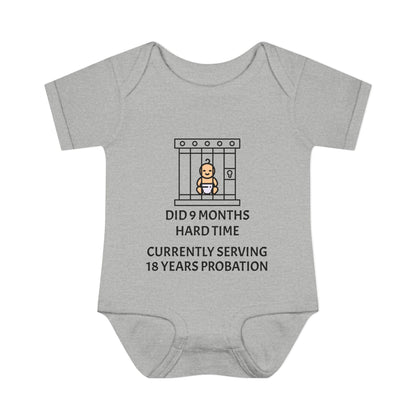 Did 9 Months Hard Time Currently Serving 18 Years Probation Infant Baby Rib Bodysuit