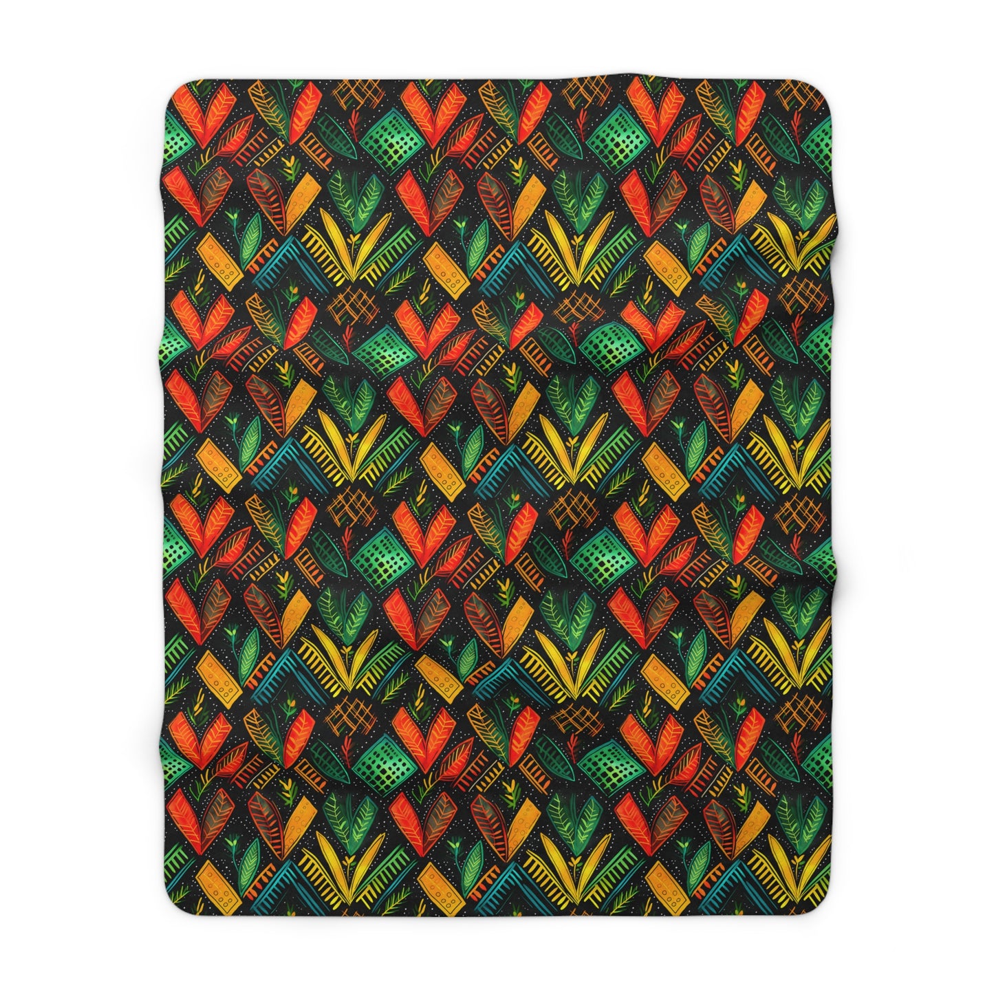 Kujichagulia Waves Sherpa Fleece Blanket