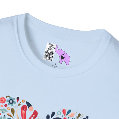 Floral Heart Adult T-shirt