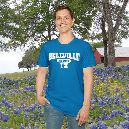 Bellville Tx Est. 1848 Adult T-shirt