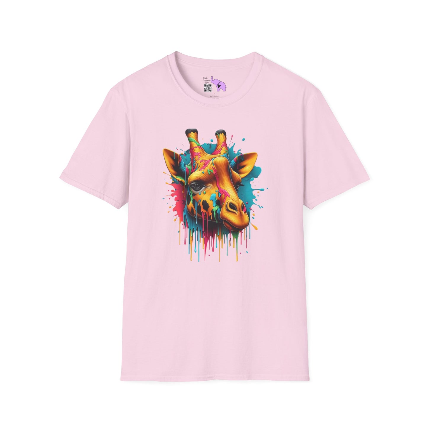 Colorful Giraffe Adult T-shirt