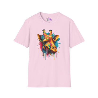Colorful Giraffe Adult T-shirt