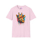 Colorful Giraffe Adult T-shirt