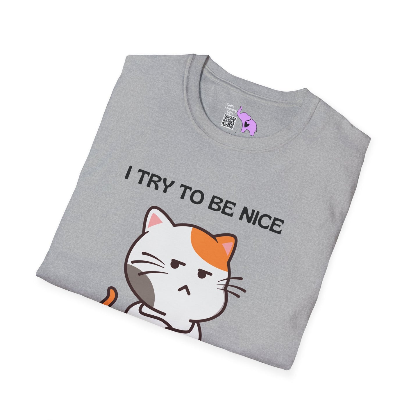 I Try To Be Nice But People Are Stupid Adult T-shirt
