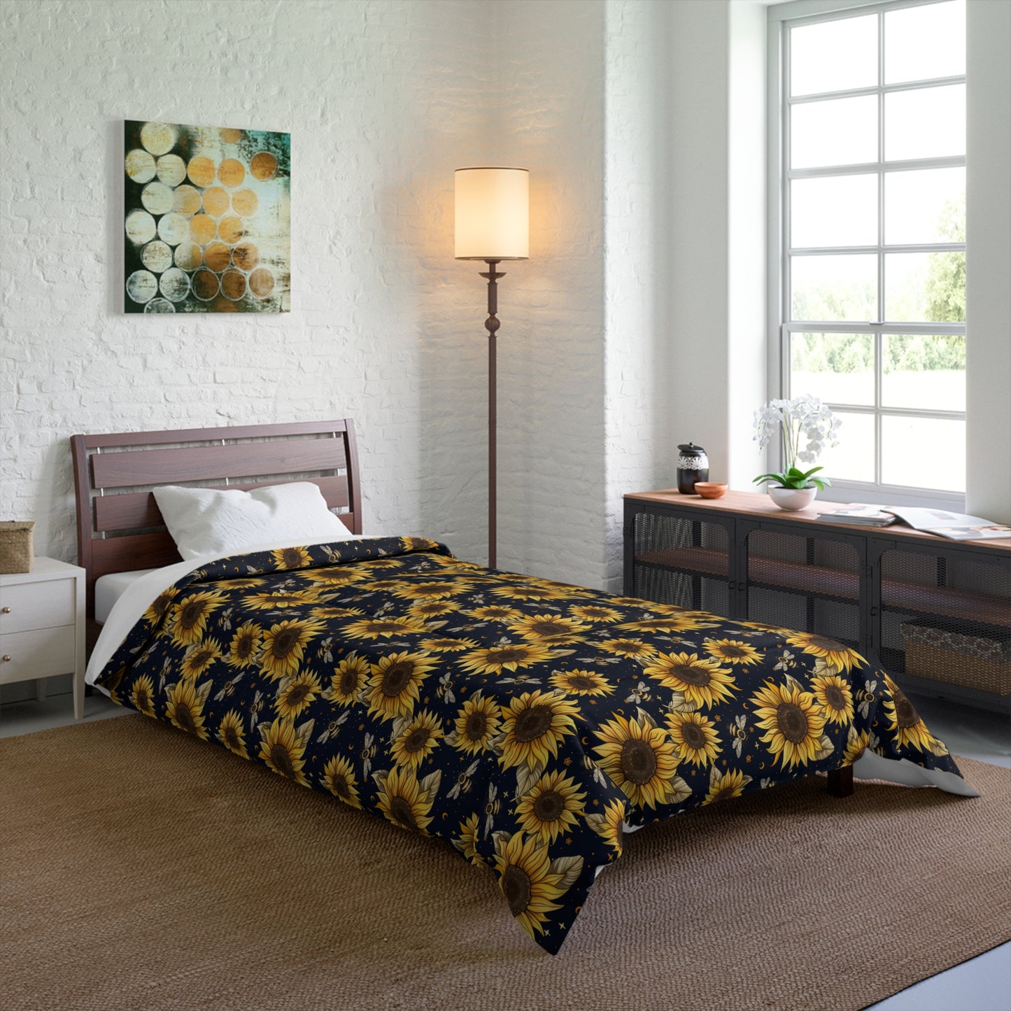 Sunflowers & Bees Comforter