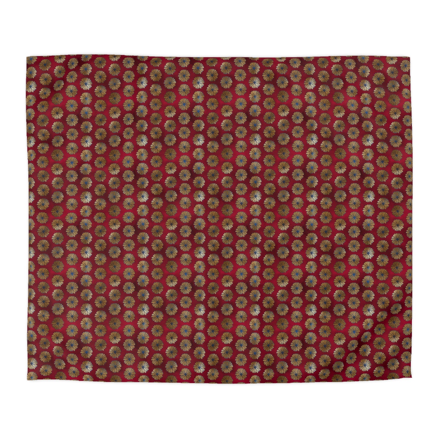 Majestic Crimson Daisies Duvet Bedding Set