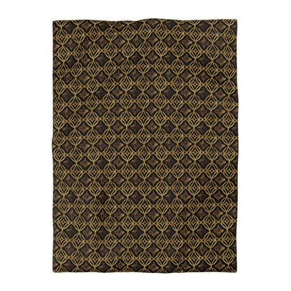 Golden Star Lattice Microfiber Duvet Cover