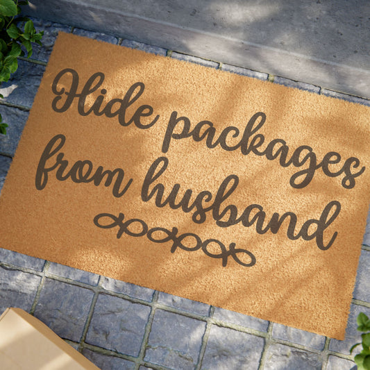 Hide Packages From Husband Coconut Fiber Doormat