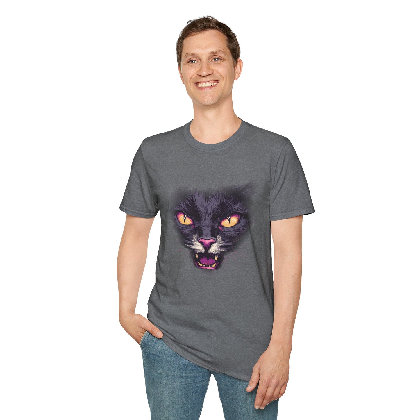 Black Cat Face T-shirt