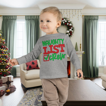 Naughty List Crew Toddler Long Sleeve Tee
