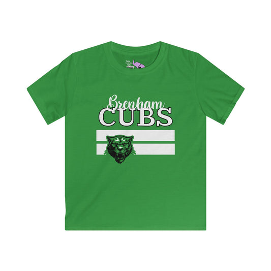 Brenham Cubs w/Mascot & Stripes Youth Softstyle Tee