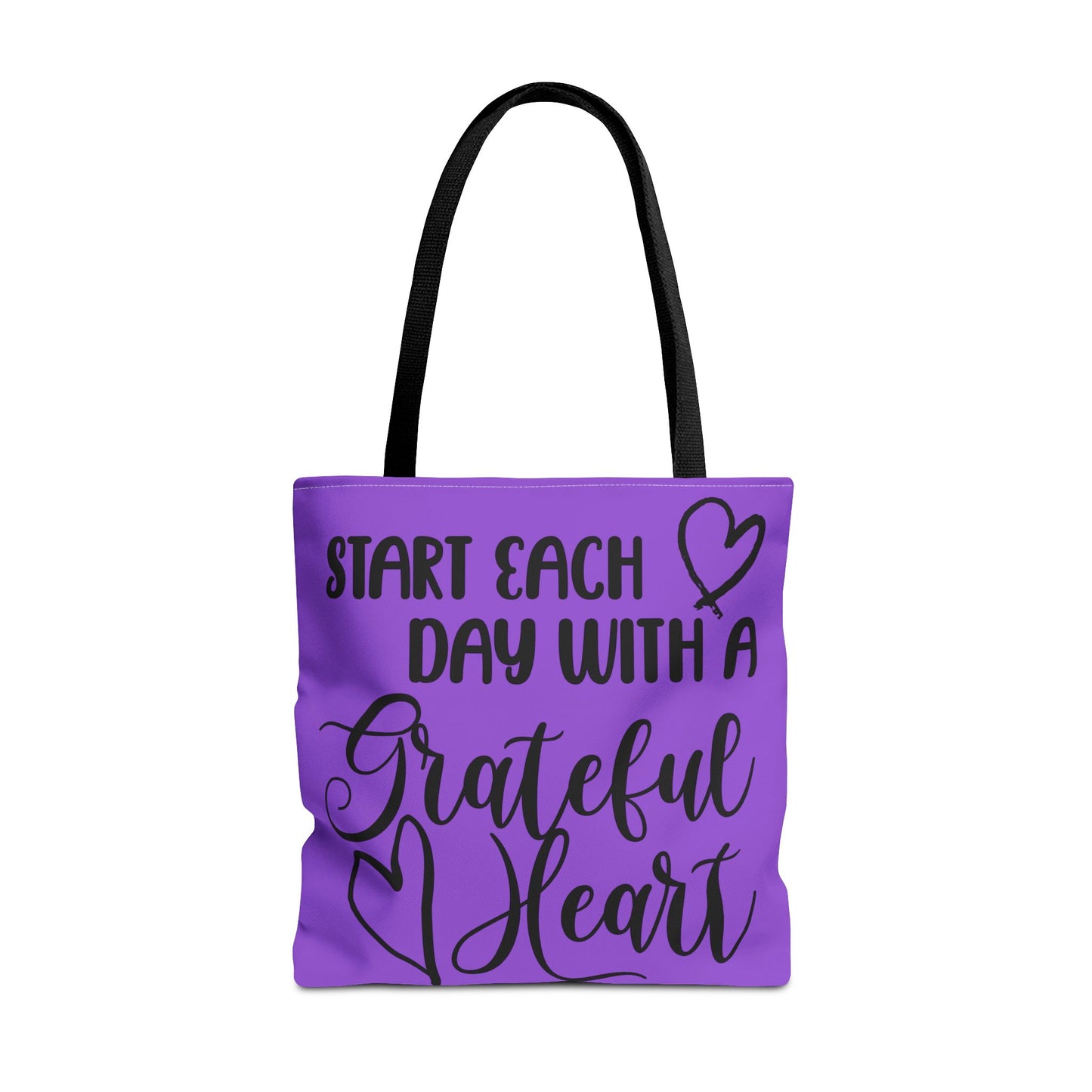Start Each Day With A Grateful Heart Canvas Tote Bag