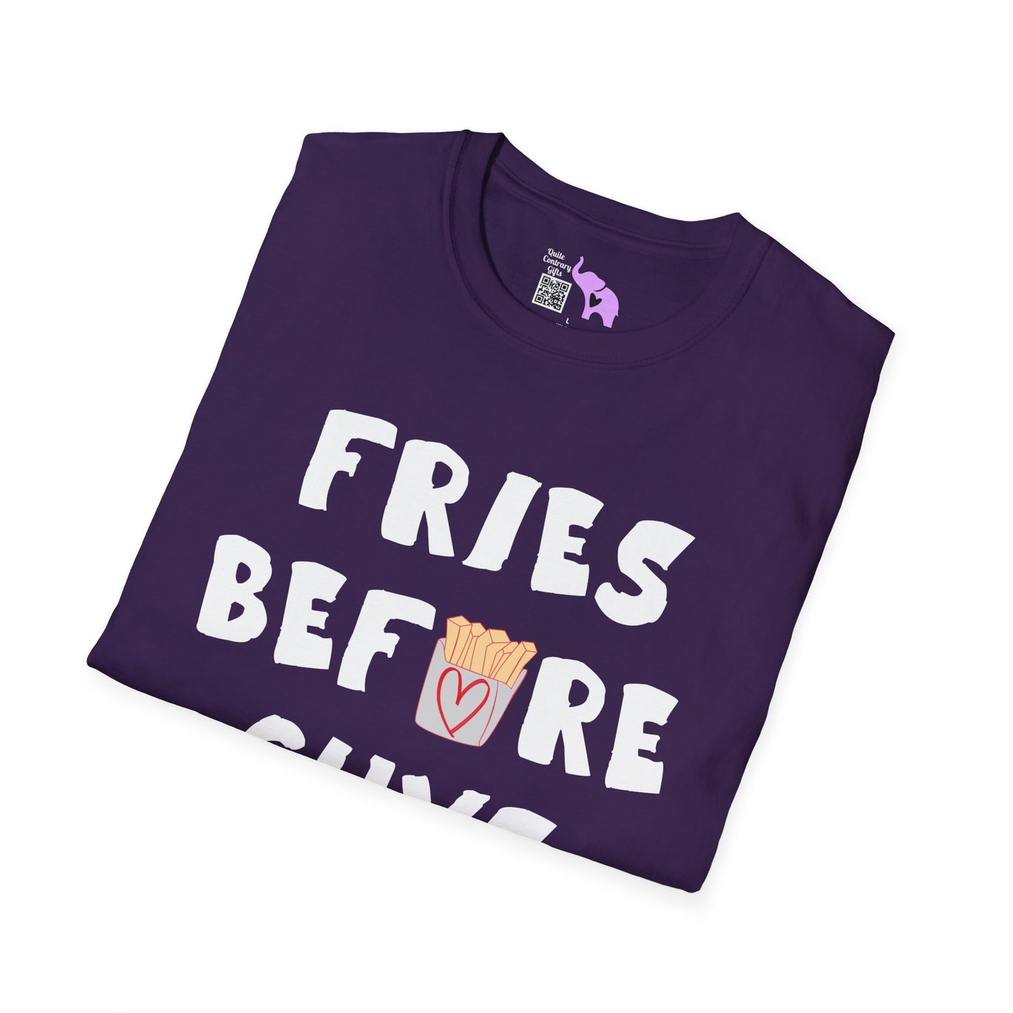 Fries Before Guys Adult T-shirt
