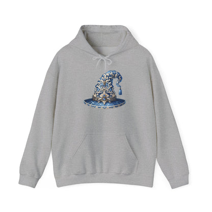 Blue & Silver Witch Hat Heavy Blend™ Hooded Sweatshirt