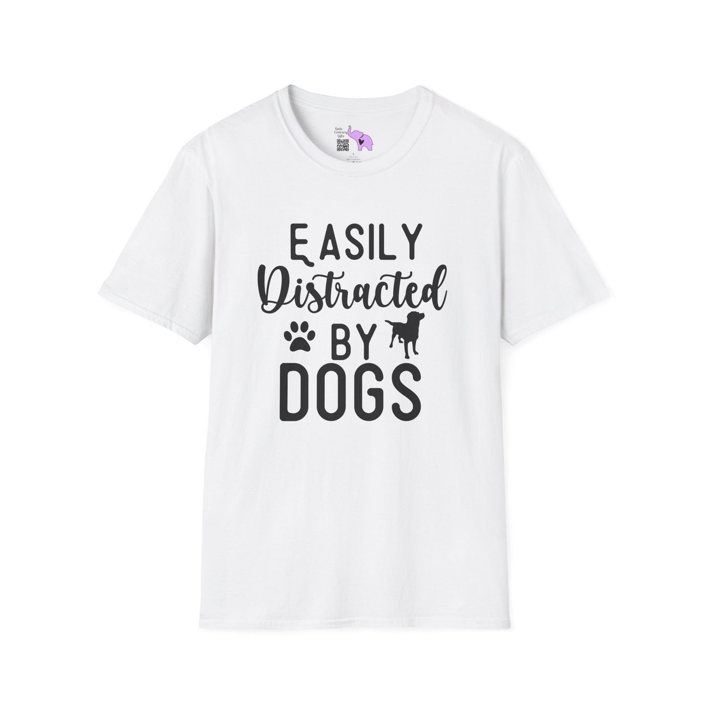 Easily Distracted By Dogs Adult T-shirt