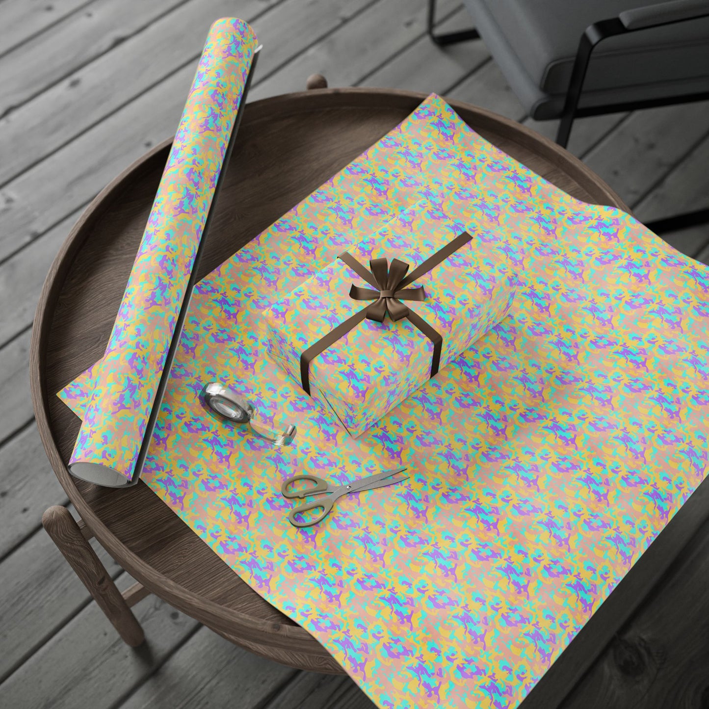 Dreamsicle Camo Wrapping Paper