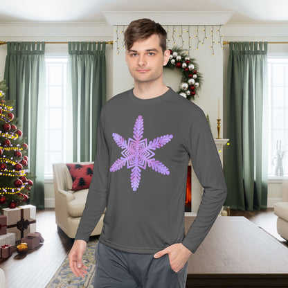 Large Snowflake 2 Adult Long Sleeve Tee