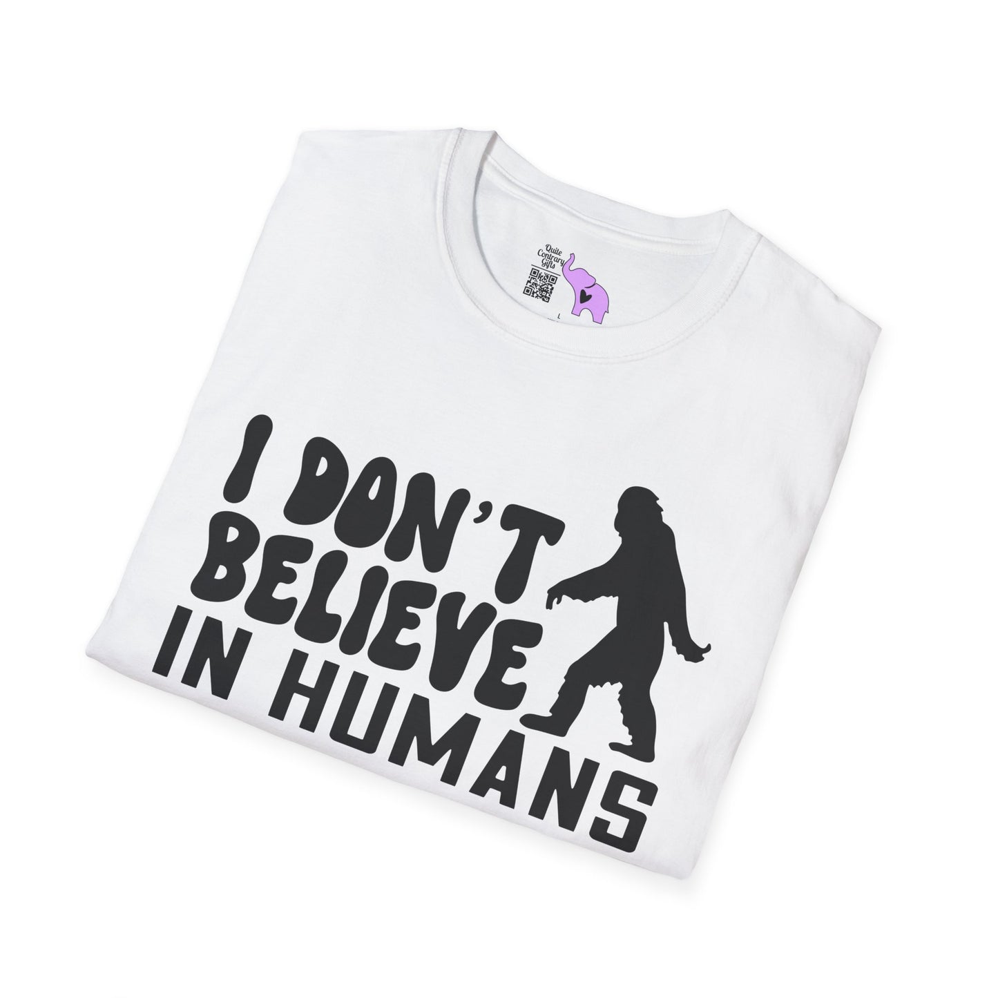 Bigfoot: I Don't Believe In Humans Adult T-shirt
