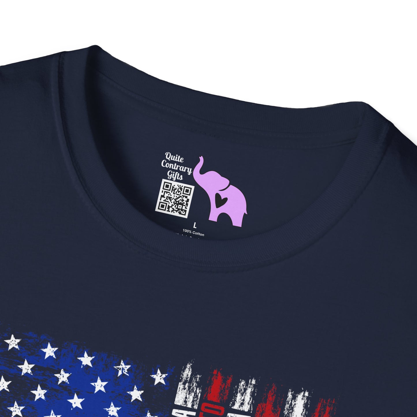 American Flag w/States (Vertical) Adult Tshirt