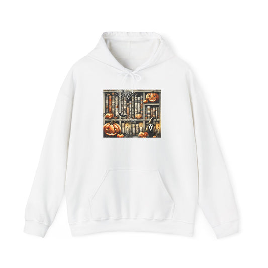 Spooky Book Shelf Heavy Blend™ Hooded Sweatshirt