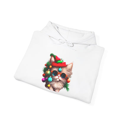 Christmas Tree Kitten Heavy Blend™ Hooded Sweatshirt