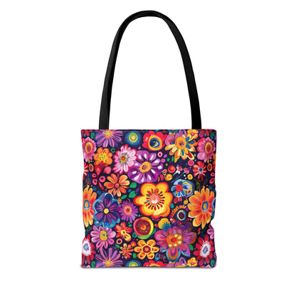 Floral Fiesta Canvas Tote Bag
