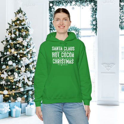 Santa Claus Hot Cocoa Christmas Adult Heavy Blend™ Hoodie